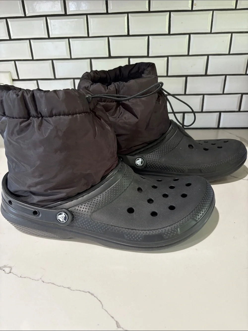 CROCS Classic Lined Neo Puff Black Insulated Rain/Snow Boot Men’s Sz 12 NWOT
